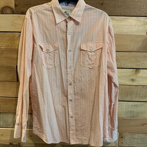 Pearl Snap Western Shirt -Large Slim Fit